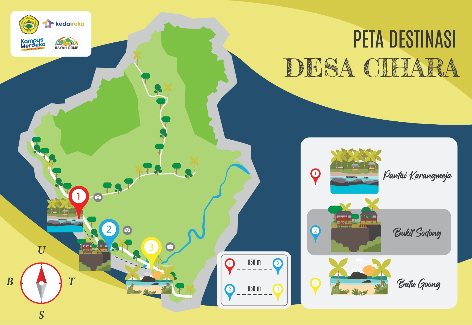 Peta Destinasi Desa Cihara