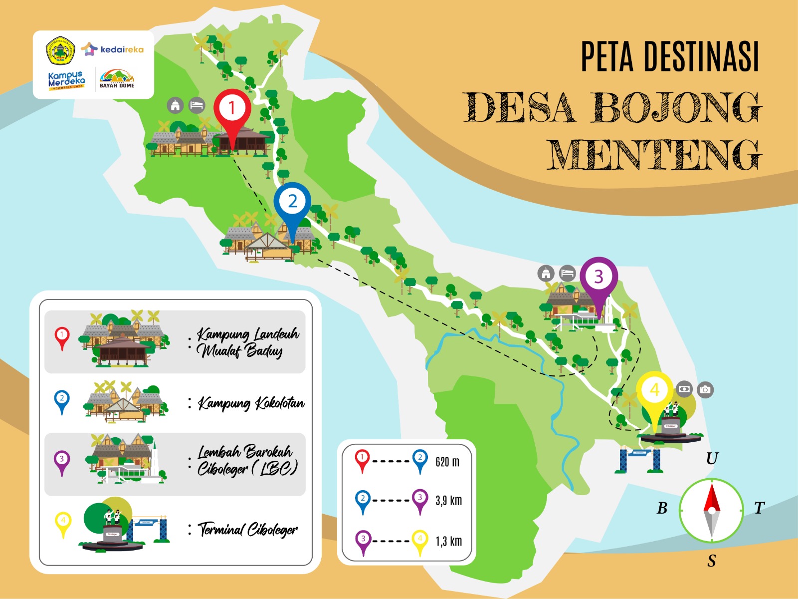 Peta Destinasi Desa Bojong Menteng