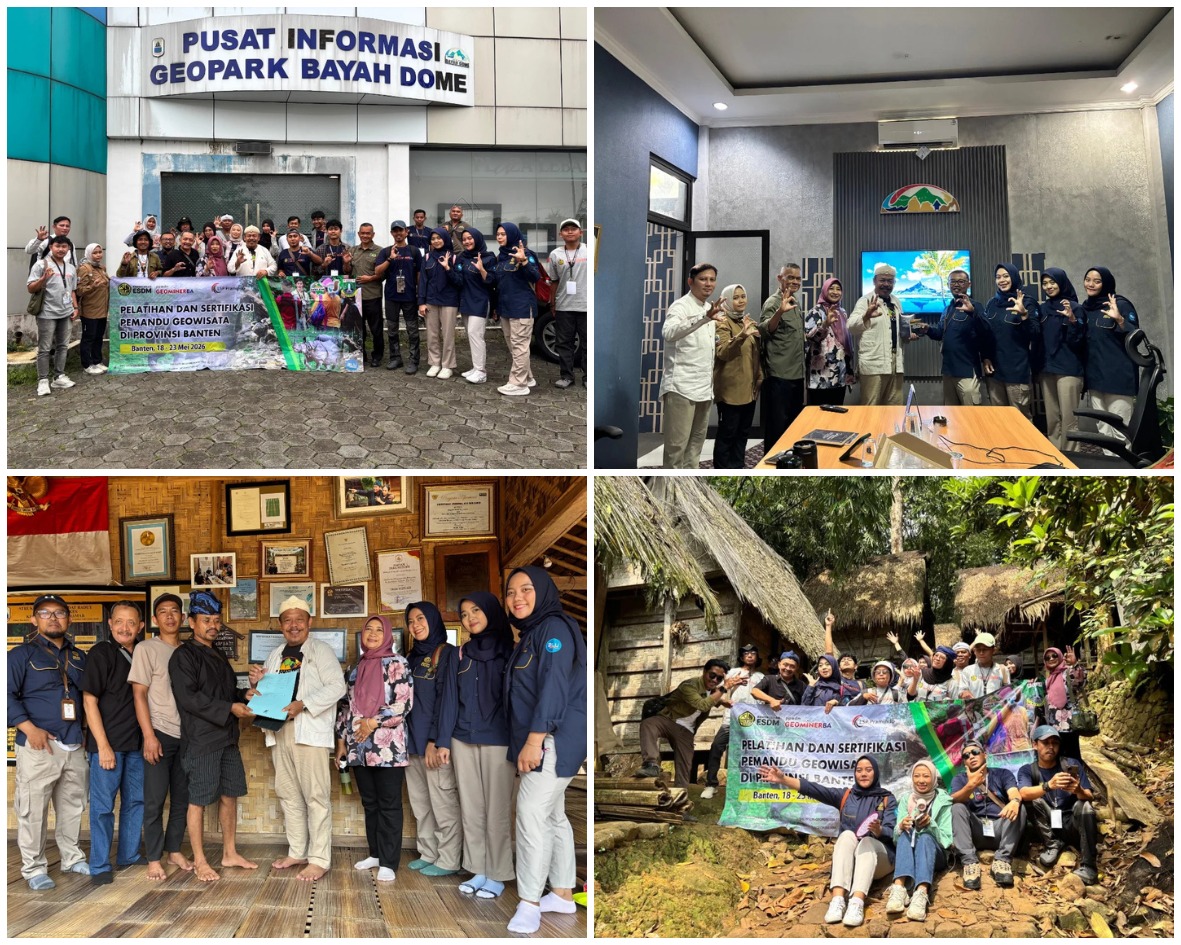 Kunjungan Peserta pelatihan Geowisata ke Geopark Bayah Dome